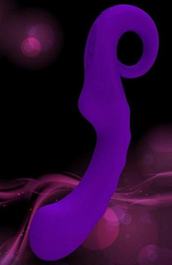 Фиолетовый перезаряжаемый вибратор Hedone с 9 программами - 19,7 см.