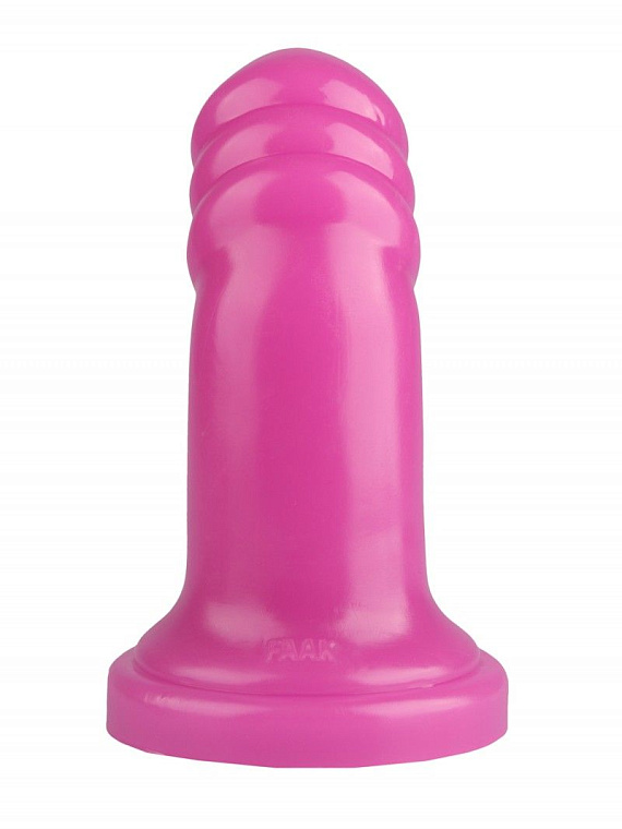 Розовая реалистичная анальная втулка с широким основанием - 18,5 см. от Intimcat