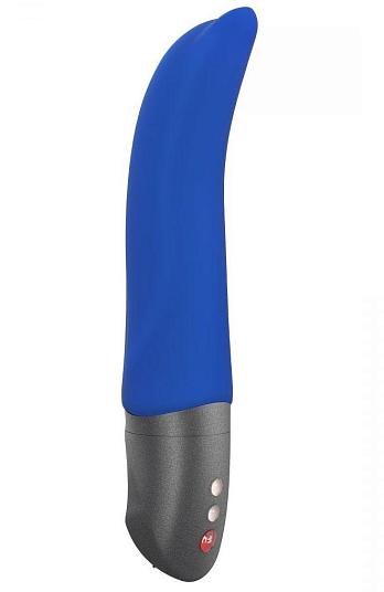 Синий вибратор с тонким кончиком Diva Dolphin - 19,4 см.