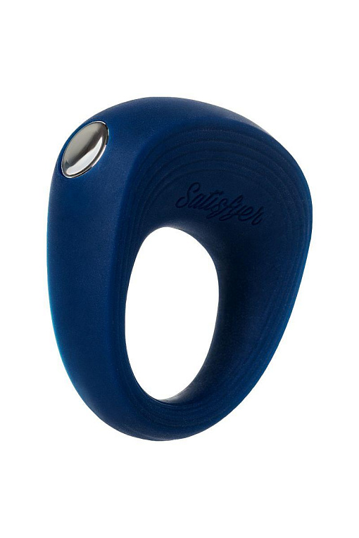 Синее эрекционное кольцо на пенис Satisfyer Power Ring - фото 5