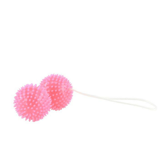 Розовые вагинальные шарики Love Balls - Термопластичная резина (TPR)
