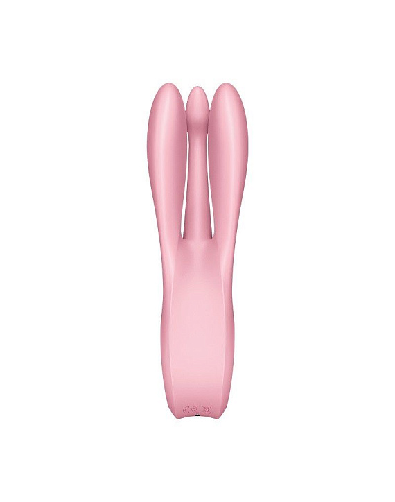 Розовый вибратор Threesome 1 с  пальчиками Satisfyer