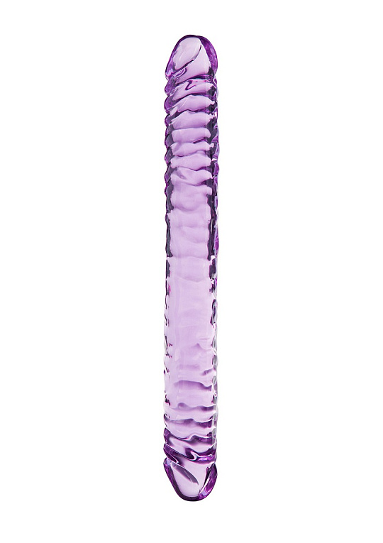 Фиолетовый двухголовый фаллоимитатор TWICE AS NICE - 29 см.