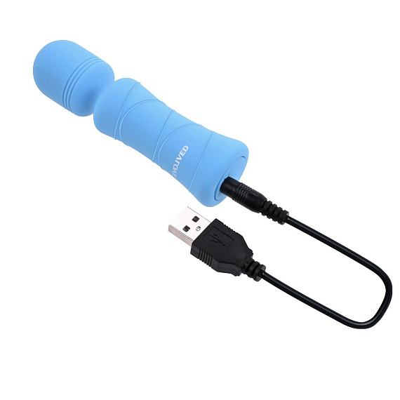 Голубой wand-вибратор Out Of The Blue - 10,5 см. Evolved