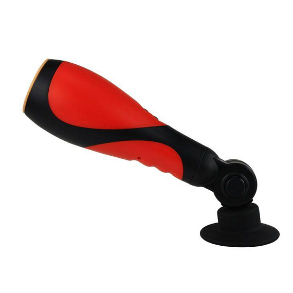 Красный мастурбатор с вибрацией - Термопластичная резина (TPR)