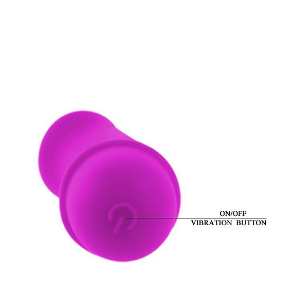 Фиолетовый вибратор Pretty Love Antony - 11,7 см. - силикон