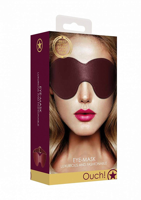 Бордовая маска на глаза Eyemask - полиуретан
