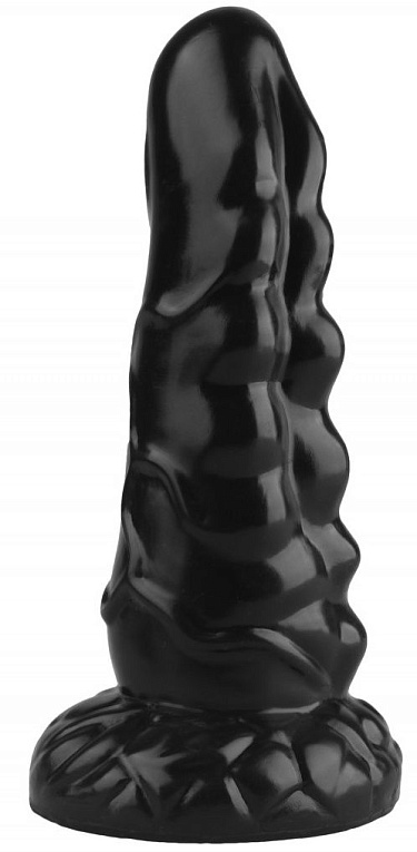 Черная анальная втулка с венками - 18 см. от Intimcat