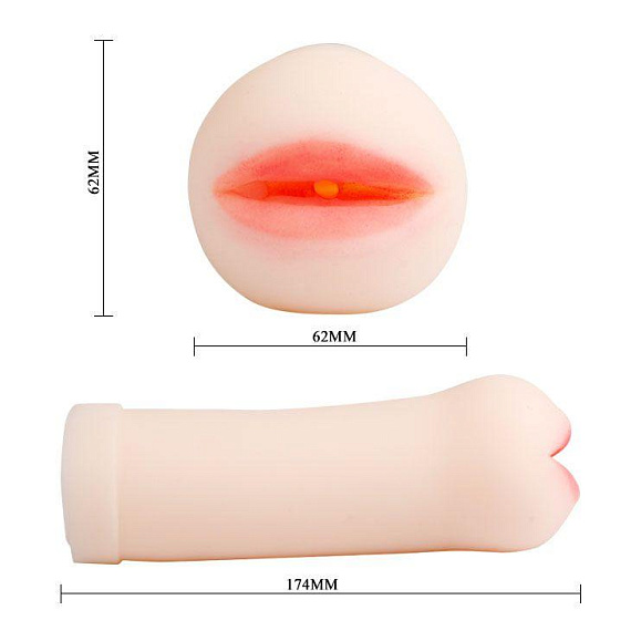 Набор из 3-х мастурбаторов (вагина, ротик и анус) с вибрацией - Термопластичная резина (TPR)