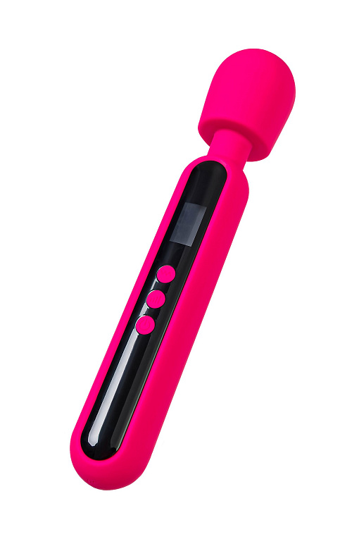Ярко-розовый wand-вибратор Mashr - 23,5 см. ToyFa