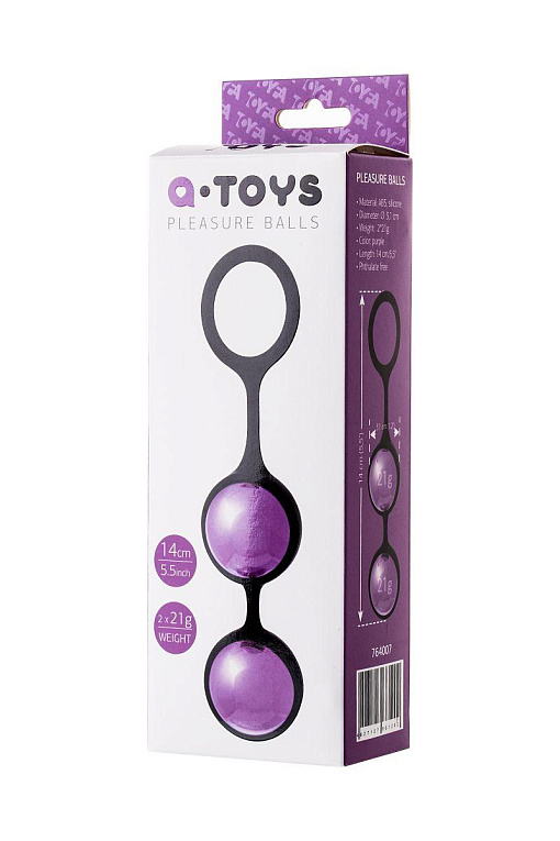 Фиолетово-черная вагинальные шарики TOYFA A-toys от Intimcat