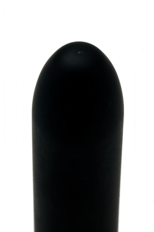 Черный классический вибратор - 17,5 см. - анодированный пластик, силикон