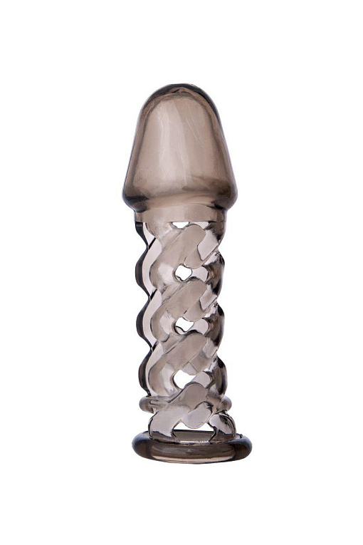 Дымчатая закрытая насадка на пенис ToyFa XLover - 11,5 см. от Intimcat