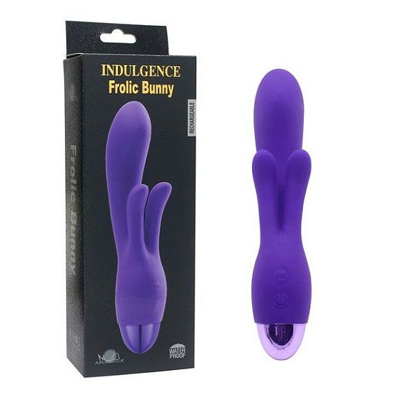Фиолетовый вибратор INDULGENCE Rechargeable Frolic Bunny - 18,7 см. от Intimcat