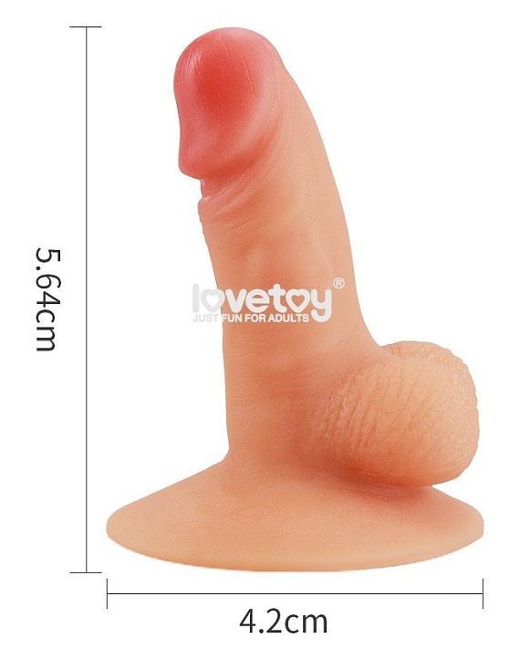 Телесный пенис-сувенир Universal Pecker Stand Holder - силикон