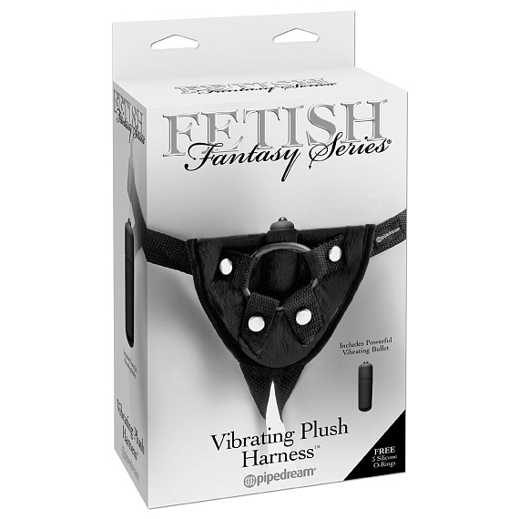 Женские трусики для страпона Vibrating Plush Harness - фото 6