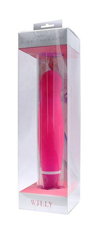 Розовый вибромассажёр VIBE THERAPY WILLY - 14,5 см. - силикон