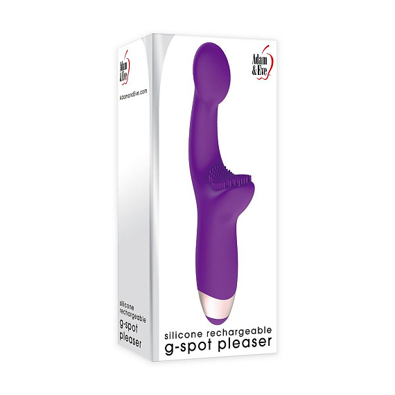 Фиолетовый массажёр для G-точки G-Spot Pleaser - 19 см. Adam & Eve