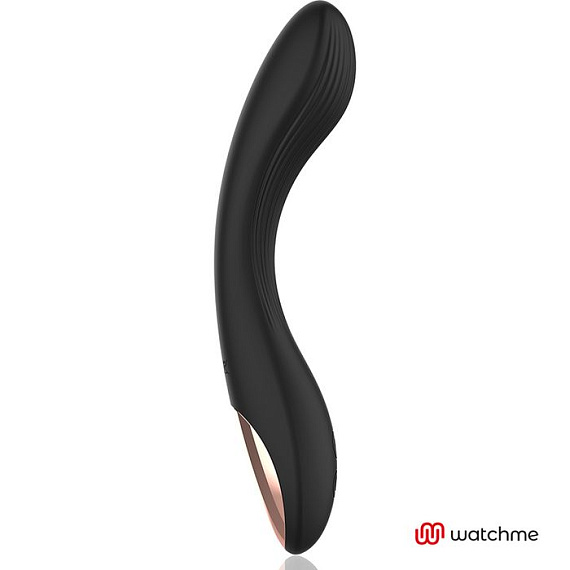 Черный вибратор с пультом-часами Anne s Desire Curve G-Spot Vibe Wireless Watchme - 20,5 см. - силикон