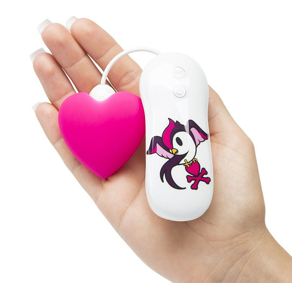 Розовый клиторальный вибростимулятор-сердечко SILICONE PINK HEART CLITORAL VIBRATOR от Intimcat