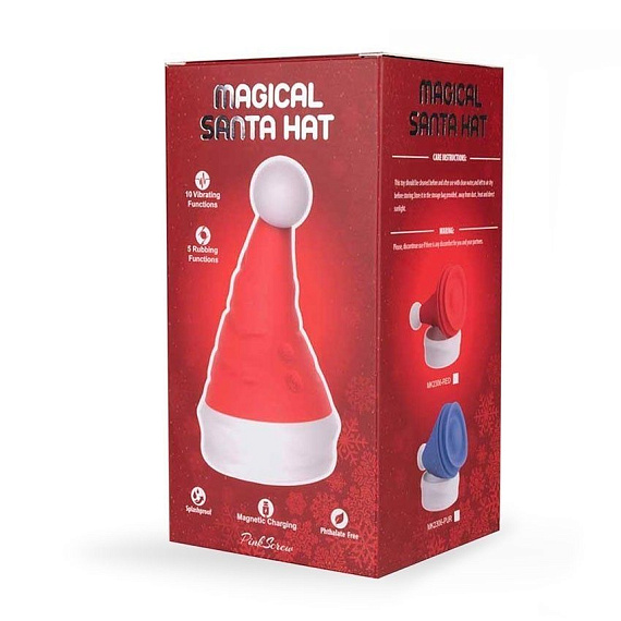 Красный вибростимулятор в форме колпака Magical Santa Hat от Intimcat