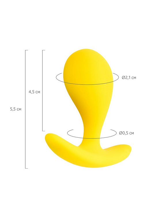 Желтая анальная втулка Blob - 5,5 см. - фото 7