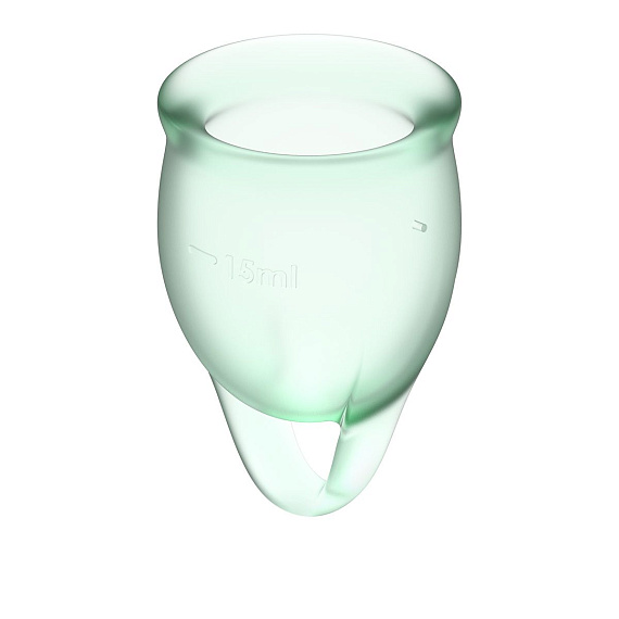 Набор зеленых менструальных чаш Feel confident Menstrual Cup от Intimcat