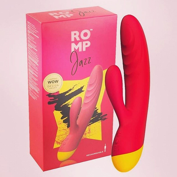 Ярко-розовый вибратор-кролик Romp Jazz - 21 см. от Intimcat