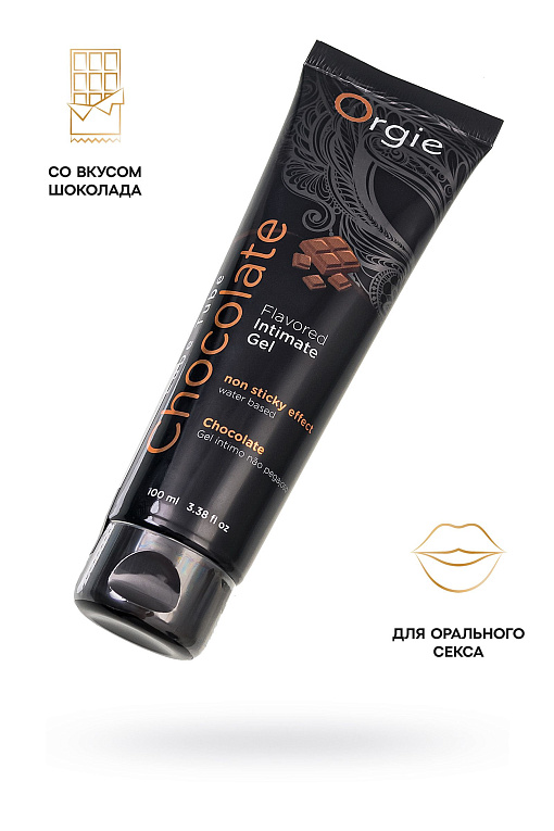 Интимный гель на водной основе Lube Tube Chocolate с шоколадным вкусом - 100 мл. - 