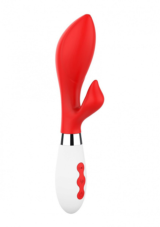 Красный вибратор-кролик Achelois - 21,8 см. - фото 5