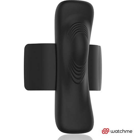 Черная вибровкладка в трусики с пультом-часами Anne s Desire Vibro Panty Wireless Watchme - силикон