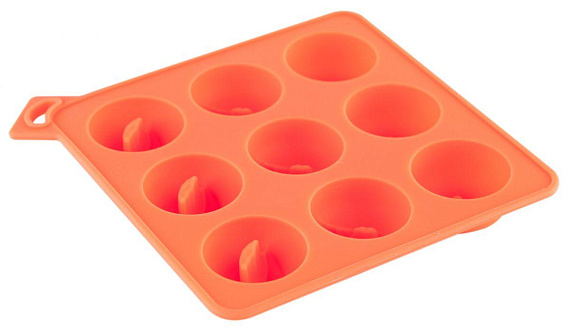 Формочка для льда оранжевого цвета - силикон