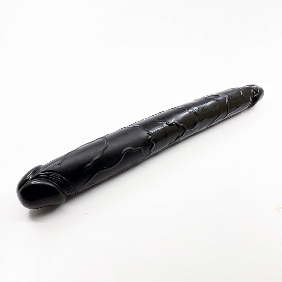 Черный двухсторонний фаллоимитатор Exxxtreme Double Head Dong - 41,3 см. - поливинилхлорид (ПВХ, PVC)