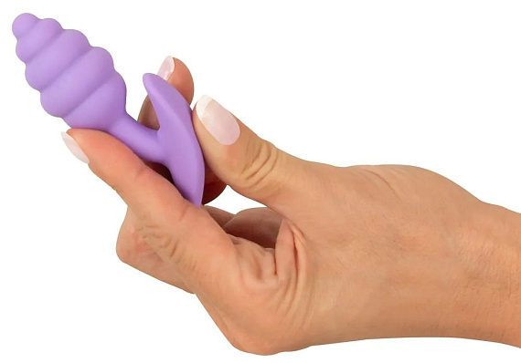 Фиолетовая анальная втулка Mini Butt Plug - 7,5 см. - фото 7