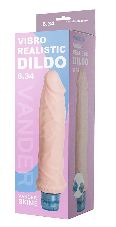 Телесный вибратор Vibro Realistic Cock Dildo - 17,5 см. - фото 5