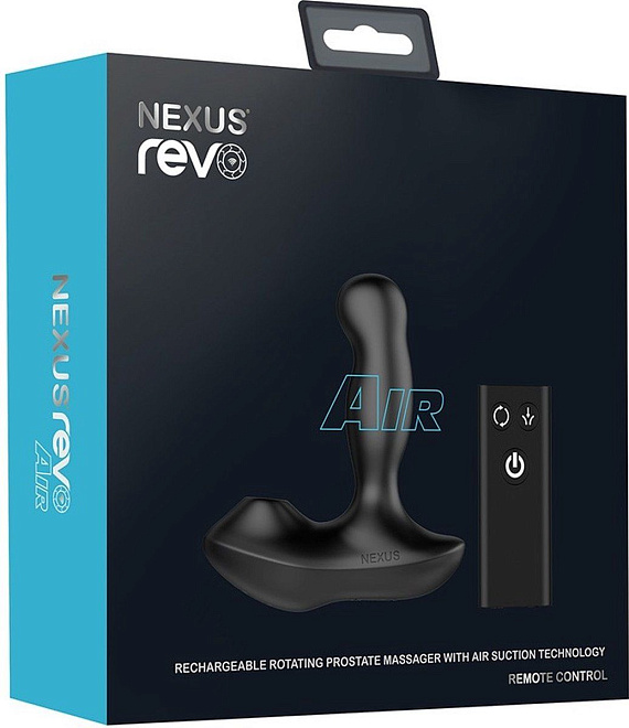 Черный вибратор-ротатор для стимуляции простаты Nexus Revo Air Nexus Range