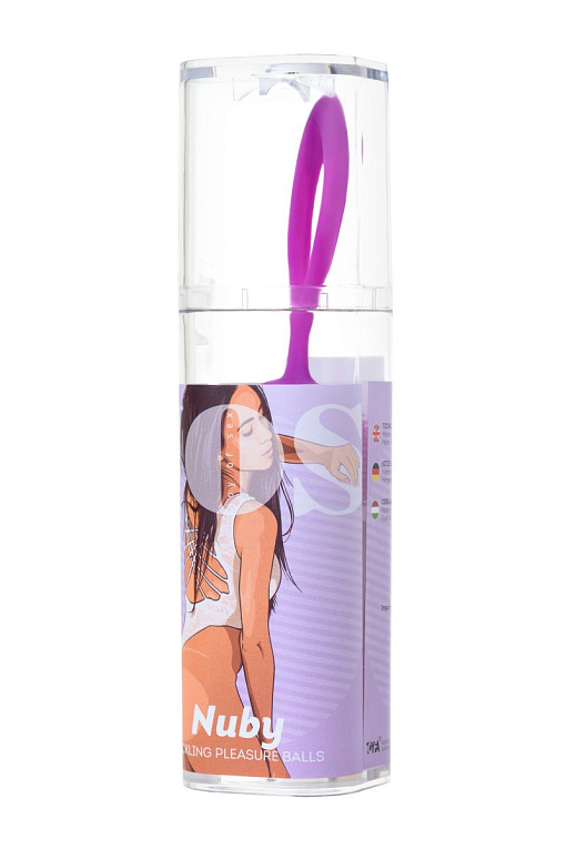 Фиолетовые вагинальные шарики с ресничками JOS NUBY - фото 7
