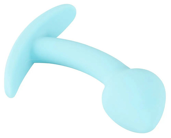 Голубая анальная втулка Mini Butt Plug - 7,1 см. - фото 6