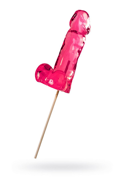 Розовый леденец в форме пениса со вкусом бабл-гам от Intimcat