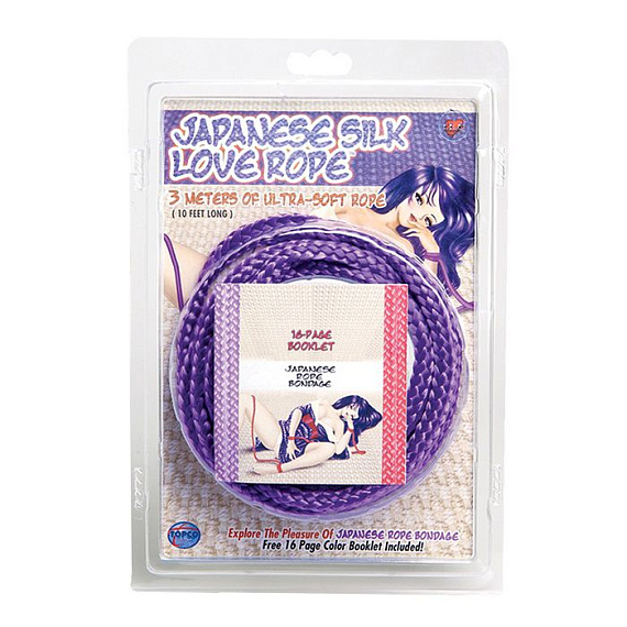 Фиолетовая веревка для фиксации Japanese Silk Love Rope - 3 м. - нейлон