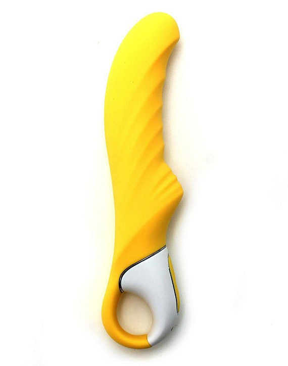 Жёлтый вибратор Satisfyer Yummy Sunshine - 22,5 см. - силикон