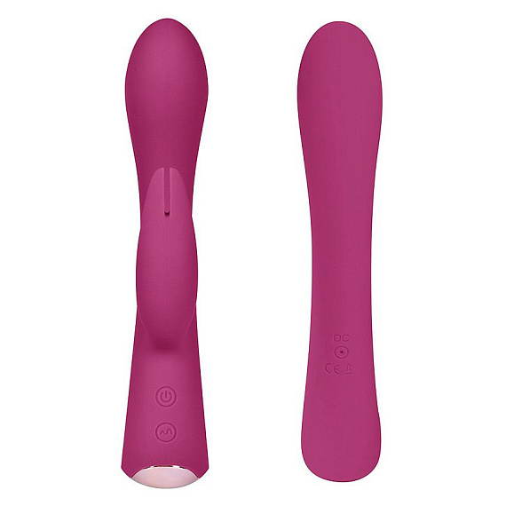 Бордовый вибромассажер-кролик 5  Silicone Bunny Love - 19,1 см. Erokay