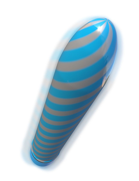 Голубой вибратор Sweet Swirl Vibrator - 21,3 см. - анодированный пластик (ABS)