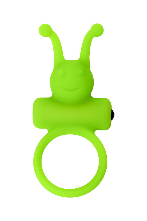 Зеленое эрекционное виброкольцо на пенис Cock Ring от Intimcat