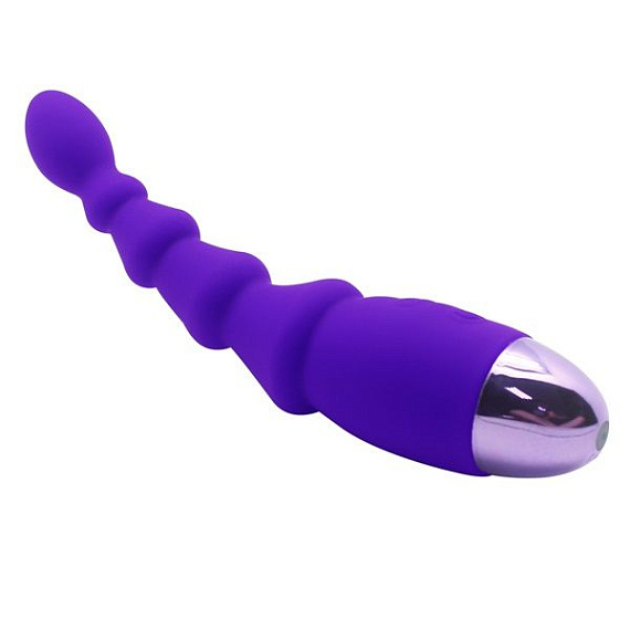 Фиолетовый анальный вибростимулятор Evil Teaser - 19,5 см. - силикон