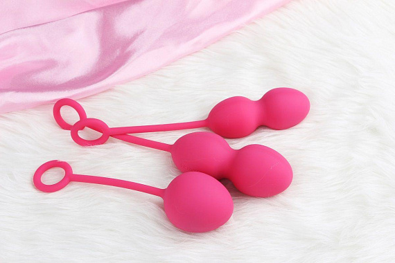 Набор розовых вагинальных шариков Nova Ball со смещенным центром тяжести от Intimcat