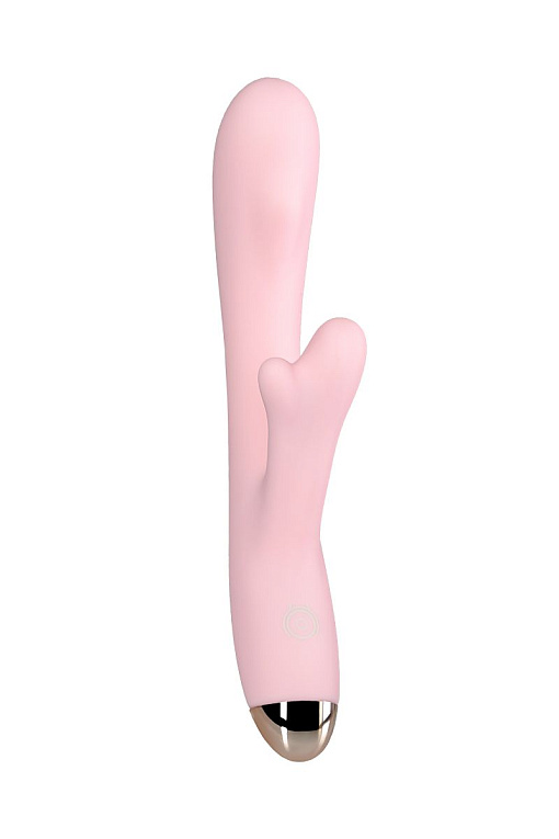 Розовый вибромассажер MERYL со стимулятором клитора - 22,5 см. от Intimcat