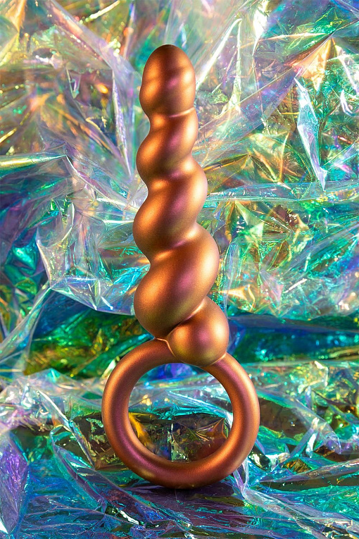 Коричневый анальный стимулятор Spiral Loop Copper Anal Plug - 13,3 см. Blush Novelties