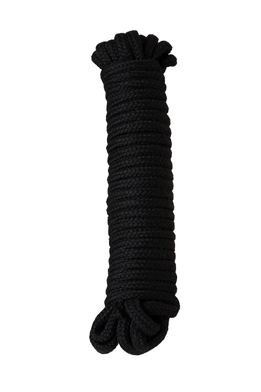 Черная текстильная веревка для бондажа - 1 м. - текстиль