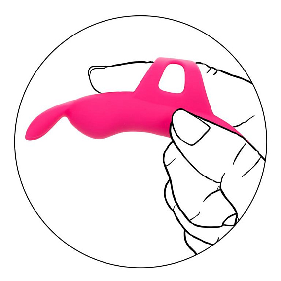 Розовый вибромассажер на палец The Flirty Vibe - 10 см. - фото 7